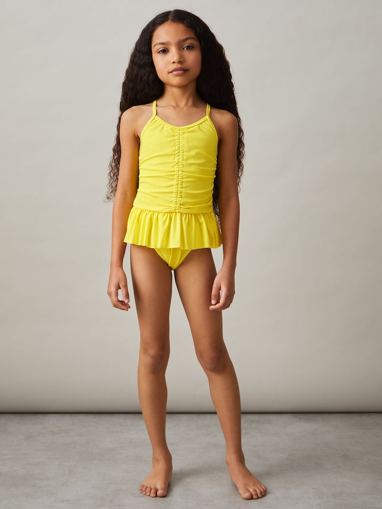 Reiss Leomie Ruched Ruffle Swimsuit - Imagen 1 de 4
