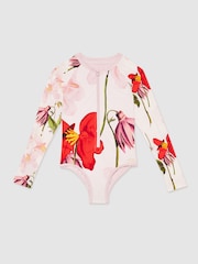 Reiss Ivory Katy 9-13 yrs Reiss | NYBG Long-Sleeve Swimsuit - Image 2 of 7