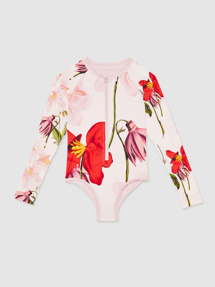 Reiss Ivory Katy 9-13 yrs Reiss | NYBG Long-Sleeve Swimsuit - Image 2 of 7