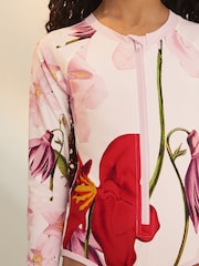 Reiss Ivory Katy 9-13 yrs Reiss | NYBG Long-Sleeve Swimsuit - Image 5 of 7