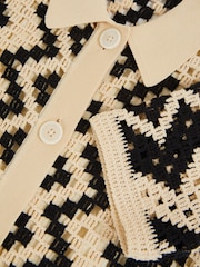 Reiss Natalie Cotton-Blend Patterned Crochet Dress - Imagen 4 de 4