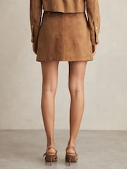 Reiss Connie Suede boutonné Mini Jupes - Image 5 de 7