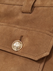 Reiss Connie Suede boutonné Mini Jupes - Image 7 de 7