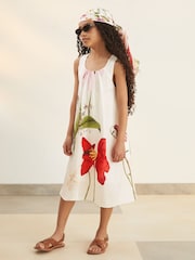 Reiss | NYBG Floral Maxi Dress With Linen - Image 3 of 6