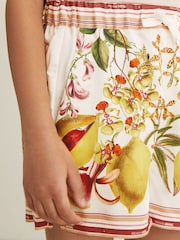Reiss Sammie Reiss | NYBG Satin Floral-Print Shorts - Imagen 4 de 6