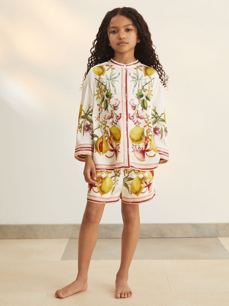 Reiss Winona Reiss | NYBG Satin Floral-Print Shirt - Bild 1 von 6