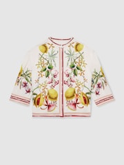 Reiss Winona Reiss | NYBG Satin Floral-Print Shirt - Imagen 2 de 6