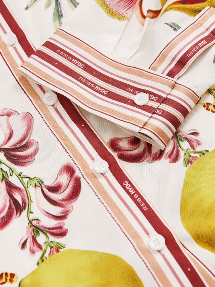 Reiss Winona Reiss | NYBG Satin Floral-Print Shirt - Imagen 6 de 6