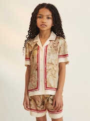 Reiss Santana Reiss | NYBG Satin Floral-Print Shirt - Image 1 of 7