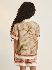 Reiss Santana Reiss | NYBG Satin Floral-Print Shirt - Image 5 of 7