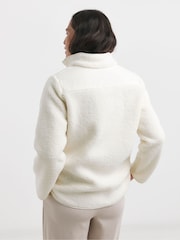 JD Williams Cream Pocket Borg Jacket - Image 2 of 4