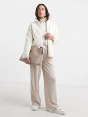 JD Williams Cream Pocket Borg Jacket - Image 4 of 4