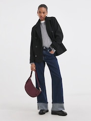 JD Williams Black Pea Coat - Image 1 of 4