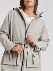 Simply Be Grey Hooded Functional Ultility Jacket - Image 3 of 4