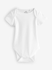 White 100% Cotton Baby Bodysuit Rompers 4 Pack - Image 3 of 6