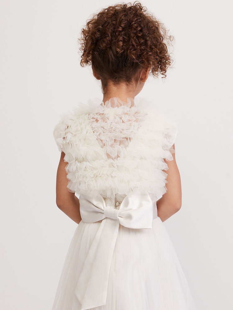 Phase Eight Ivory Yasmine Tulle Coverup Jacket - Image 2 of 5 Phase Eight Ivory Yasmine Tulle Coverup Jacket - Image 2 of 5