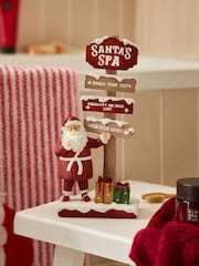 Enfeite de Natal com placa de spa do Papai Noel - Imagem 1 de 2