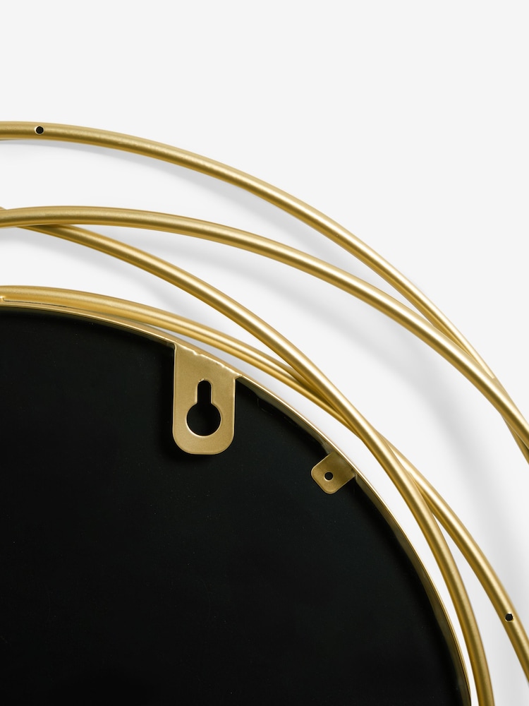 Gold Contemporary Wire 60cm Wall Mirror - Image 6 of 6 Gold Contemporary Wire 60cm Wall Mirror - Image 6 of 6