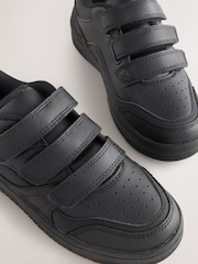 Negro - Zapatos escolares con cierre táctil y 3 correas de cuero - Imagen 5 de 5
