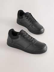 Black Leather Lace Up School Shoes - Image 1 of 5
