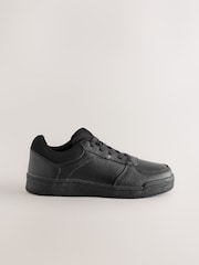 Black Leather Lace Up School Shoes - Image 2 of 5