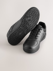 Black Leather Lace Up School Shoes - Image 3 of 5