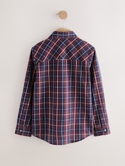 Plum Purple Long Sleeve Cotton Check Shirt (3-16yrs) - Image 2 of 4