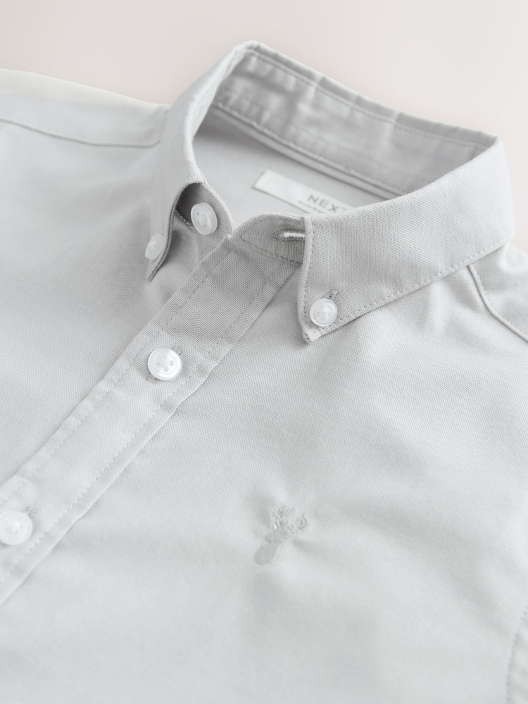 Light Grey Single Oxford Shirt (3-16yrs) - Image 8 of 8 Light Grey Single Oxford Shirt (3-16yrs) - Image 8 of 8