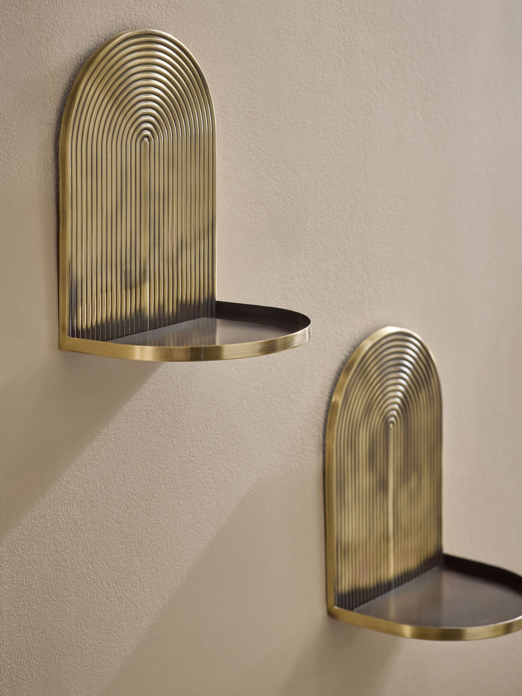 Buy Gold Set of 2 Display Shelves from Next Romania