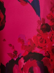 Adrianna Papell Pink Rose Jacquard Ankle Dress - Image 7 of 7