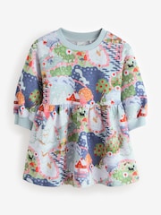 Blue Character Print Long Sleeve Collar Dress (3mths-8yrs) - Image 7 of 10