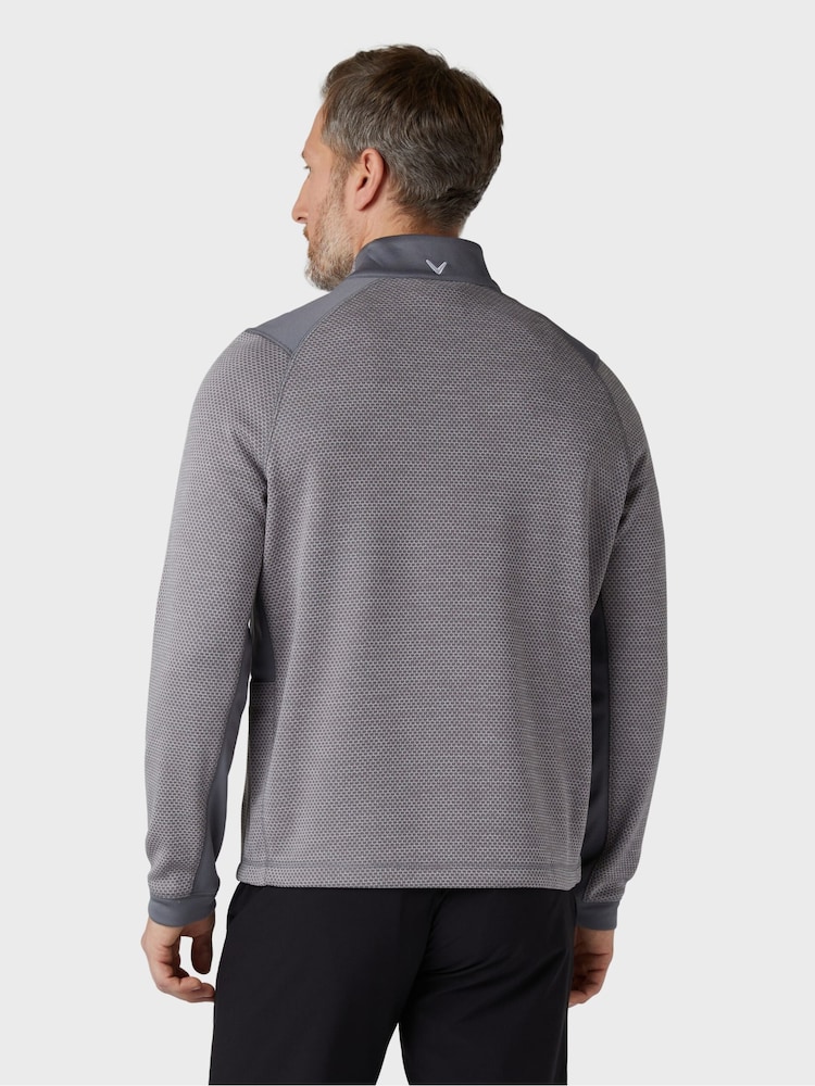 Callaway Apparel Grey Hex Quarter Zip Fleece - Image 2 of 10