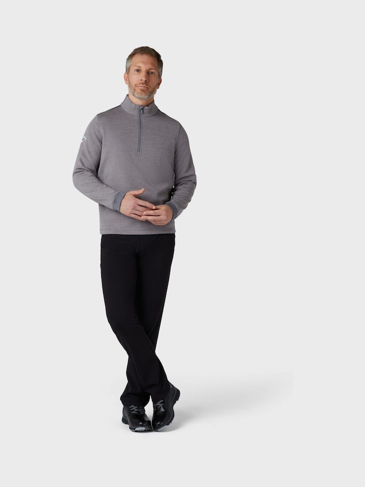 Callaway Apparel Grey Hex Quarter Zip Fleece - Image 4 of 10