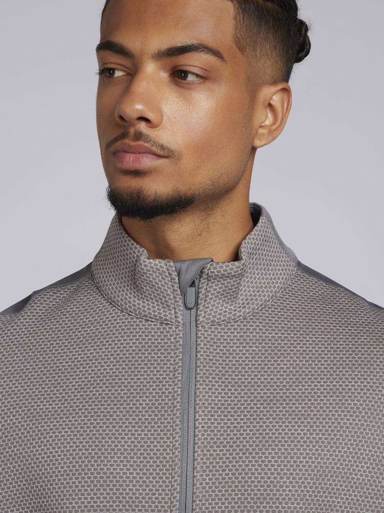 Callaway Apparel Grey Hex Quarter Zip Fleece - Image 5 of 10