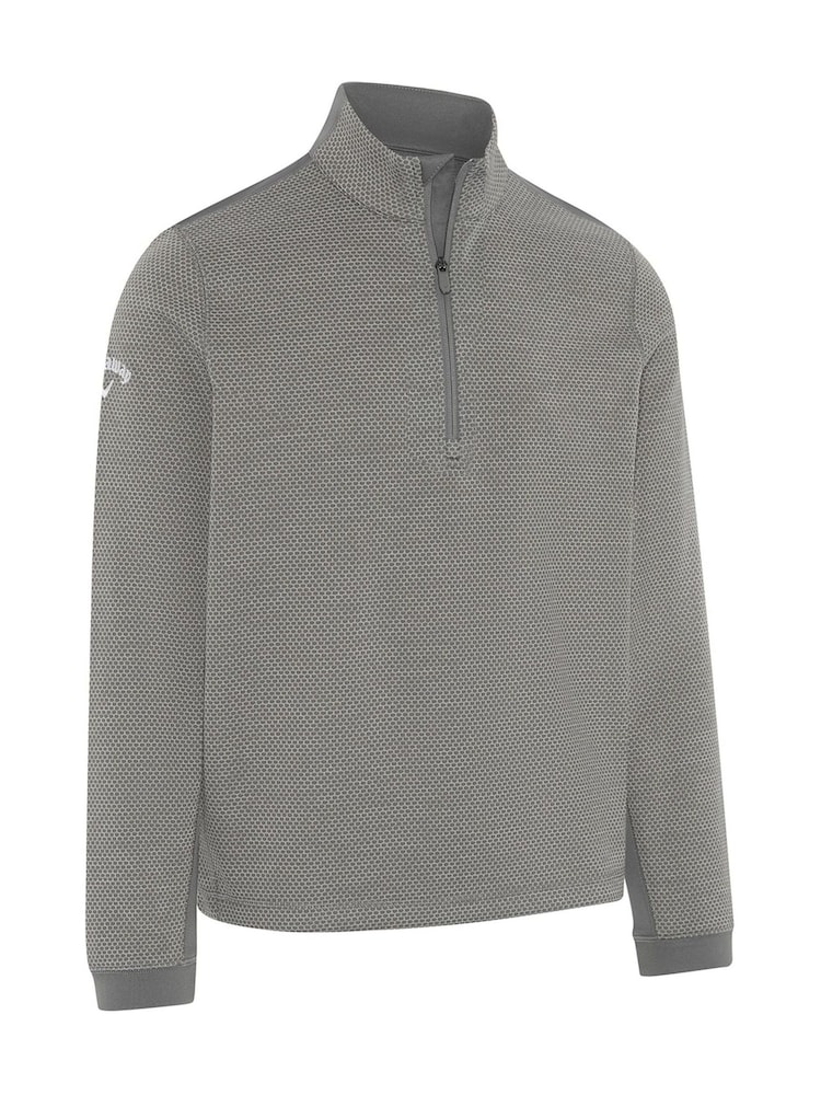 Callaway Apparel Grey Hex Quarter Zip Fleece - Image 8 of 10