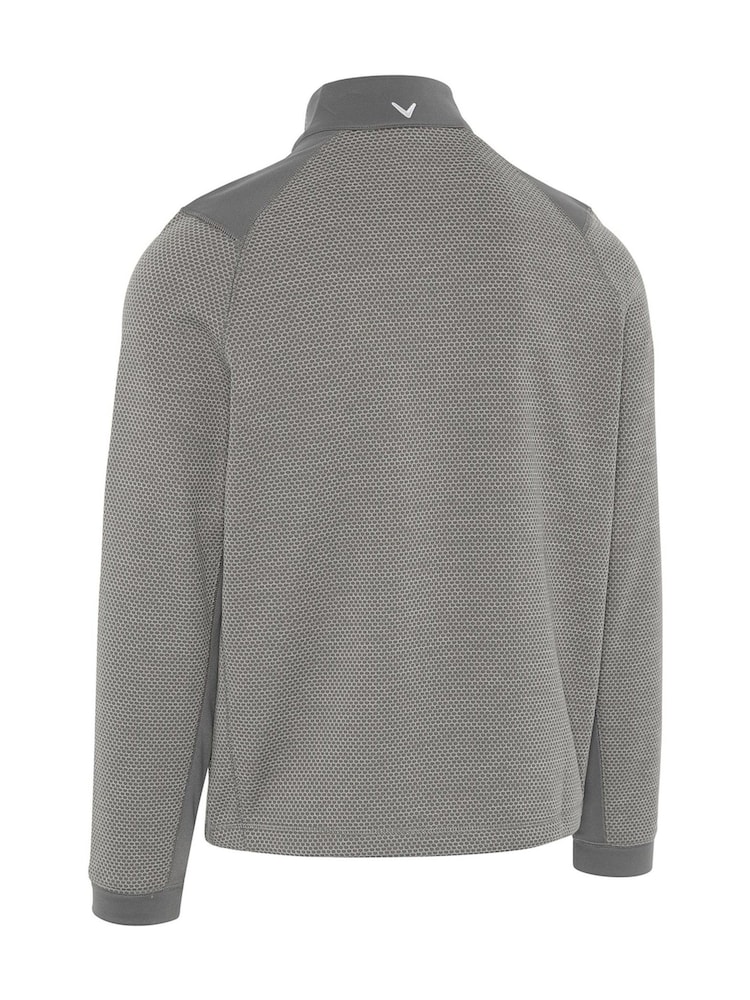 Callaway Apparel Grey Hex Quarter Zip Fleece - Image 9 of 10
