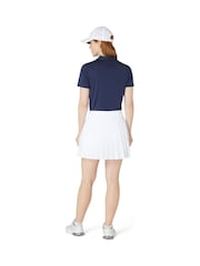 Callaway Apparel Ladies Blue Swingtech Short Sleeve Solid Polo Shirt - Imagen 2 de 3