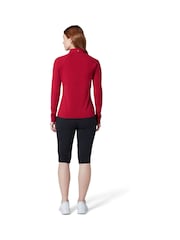Callaway Apparel Red Lightweight Knit Heathered ¼ Zip Top - Image 2 of 5