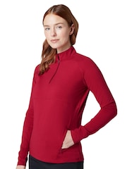 Callaway Apparel Red Lightweight Knit Heathered ¼ Zip Top - Image 3 of 5