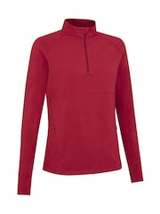 Callaway Apparel Red Lightweight Knit Heathered ¼ Zip Top - Image 4 of 5