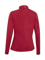 Callaway Apparel Red Lightweight Knit Heathered ¼ Zip Top - Image 5 of 5