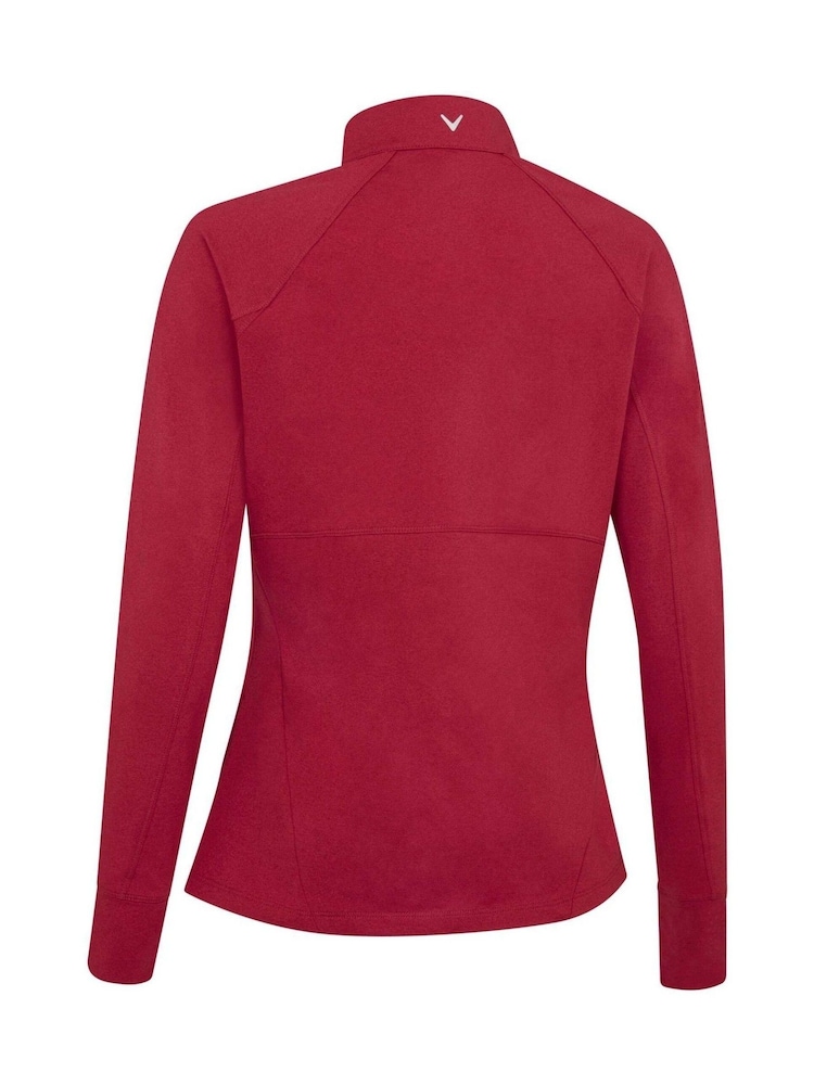 Callaway Apparel Red Lightweight Knit Heathered ¼ Zip Top - Image 5 of 5