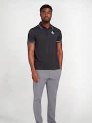 Original Penguin Oversized Heritage Piped Black Polo Shirt - Image 1 of 6