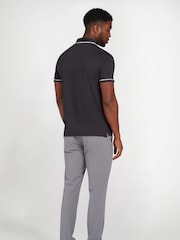 Original Penguin Oversized Heritage Piped Black Polo Shirt - Image 2 of 6