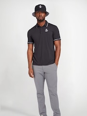 Original Penguin Oversized Heritage Piped Black Polo Shirt - Image 4 of 6