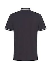 Original Penguin Oversized Heritage Piped Black Polo Shirt - Image 6 of 6