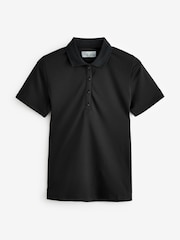 Polo negro liso de manga corta con Swingtech para mujer de Callaway Apparel - Imagen 1 de 2