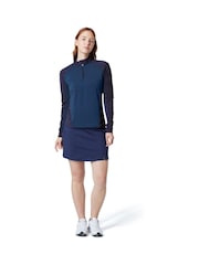 Callaway Apparel Blue Lightweight Knit Heathered ¼ Zip Top - Image 1 of 4