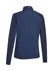 Callaway Apparel Blue Lightweight Knit Heathered ¼ Zip Top - Image 4 of 4