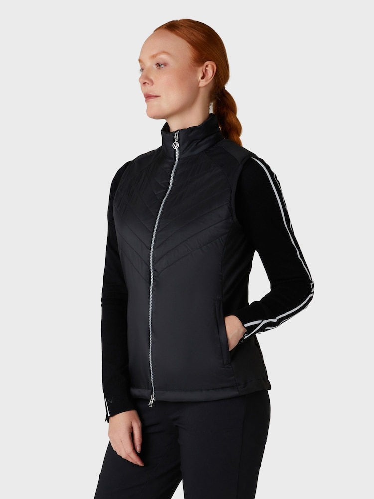 Callaway Apparel Chev Primaloft Black Vest - Image 1 of 6